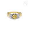 9K Yellow Gold Diamonds And Citrine Dress Ring