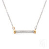 Sterling Silver And Rose Gold Plate Necklace With CZ