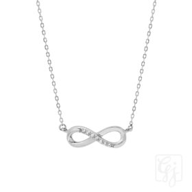 Sterling Silver Infinity Necklace With CZ, chain repairs, jewellery repairs, Gillian's Jewellery