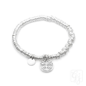 Sterling Silver Bracelet With Tree Of Life Charm