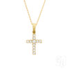 9K Yellow Gold Cross With CZ