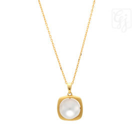 18K Yellow Gold Cultured Pearl Pendant
