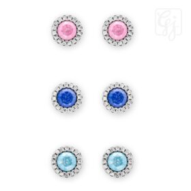 Sterling Silver Colour Studs