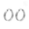 Sterling Silver Round Concave Hoop Earrings