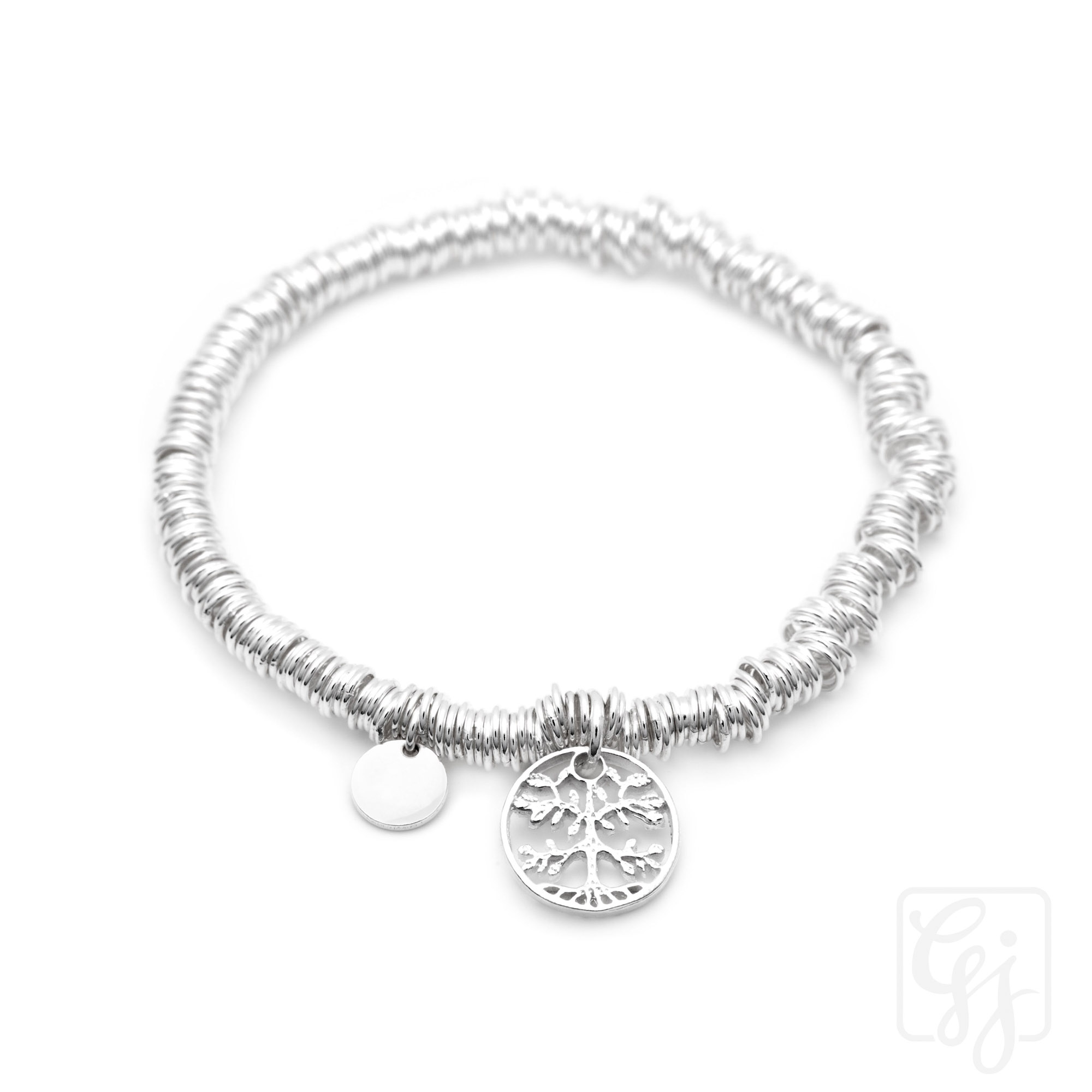 Gillian's Jewellery - 165-Sterling Silver bracelet with Tree of Life charm $99.90